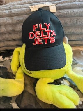 Fly Delta Jets Black Pet Hat - Branded Small Pets Cap